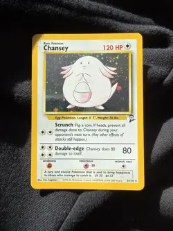 Pokemon Chansey Base Set 2 Holo Rare Card 3/130 LP Condition - Image 1