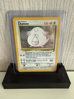 Pokemon Chansey Base Set 2 Holo Rare Card 3/130 LP Condition - Image 3