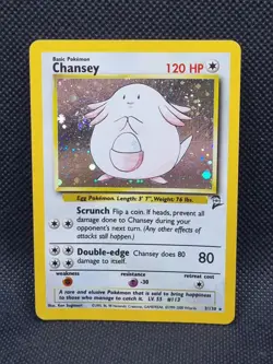 CHANSEY 3/130 (Exc-LP) Holo Rare Base Set 2 2000 - Pokemon Card WOTC - Image 2