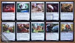 Set of 10 White Mouse Creatures *NM* (Magic MTG Commander EDH) Bloomburrow - Image 1