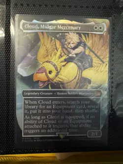 Cloud, Midgar Mercenary (Borderless Chocobo Track Foil) Final Fantasy MTG Magic - Image 2