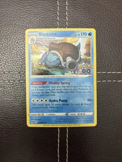 Pokemon TCG - Blastoise - 017/078 - Pokemon GO - NM Holo Rare (2022) - Image 1