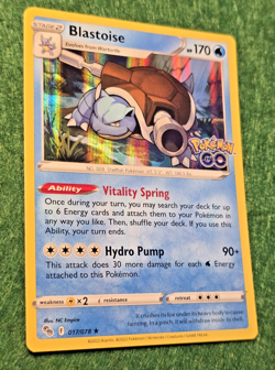 Blastoise - Rare Holo - 017/078 Pokemon tcg: Pokemon Go Card - Nm - Image 3