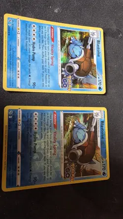 Pokemon Go Blastoise Card 017/078 Holo Reverse Holo Rare Bundle - Image 1