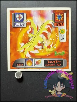 Moltres Pokemon Sticker Seal Collection AMADA Japanese Nintendo From JAPAN FB - Image 1