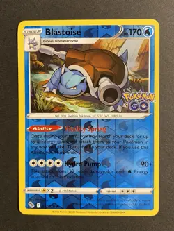 Blastoise 017/078 - Reverse Holo Rare - Pokemon GO - Pokemon Card TCG - Image 2