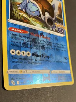 Blastoise 017/078 - Reverse Holo Rare - Pokemon GO - Pokemon Card TCG - Image 5
