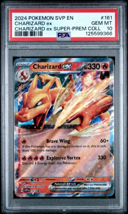 2024 POKEMON CHARIZARD EX 161 BLACK STAR PROMO Super Premium Collection PSA 10 - Image 1
