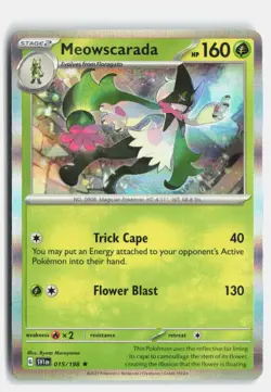 Meowscarada 015/198 Scarlet & Violet Rare Pokemon Holo NM - Image 1