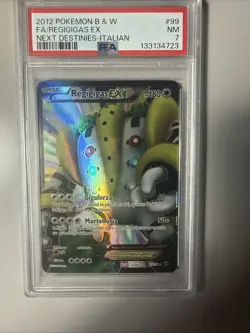 2012 Pokemon B & W Next Destinies Italian #99 Regigigas Ex FA PSA 7 NM - Image 1
