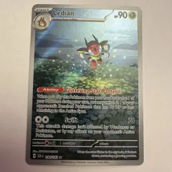 Pokemon TCG Stellar Crown LEDIAN 144/142 Illustration Rare IR Holo - Image 1