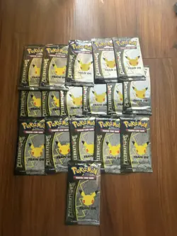 Pokemon Anniversary Celebrations! 17x 25th BOOSTER PACK SEALED BRAND NEW - Image 1
