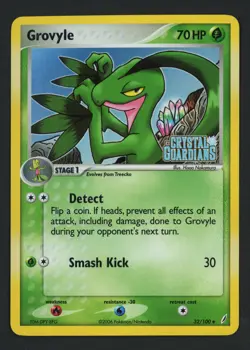 Grovyle 32/100 Reverse Crystal Guardians Uncommon Pokemon TCG - Image 1