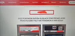 2023 POKEMON SVP EN-SV BLACK STAR PROMO #085 PIKACHU WITH GREY FELT HAT PSA 10!! - Image 3