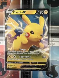 Pikachu V SWSH061 Sword & Shield Ultra Rare Holo Promo Pokemon Card - Image 1