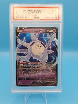 2020 Pokemon Galarian Cursola V Champions Path SWSH 021 PSA10 - Image 1