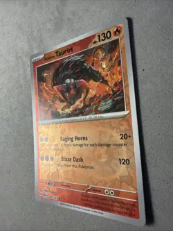 Pokemon TCG * SV Paldea Evolved * 28/193 Paldean Tauros REVERSE HOLO Uncommon NM - Image 2