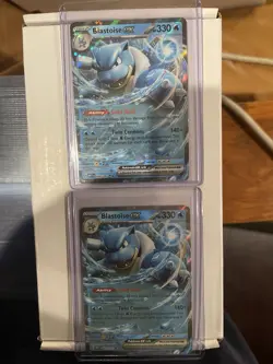 Pokemon TCG: Blastoise ex 009/165 X2 151 Double Star - Image 1