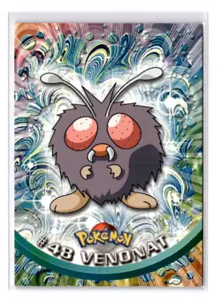 #48 Venonat - Topps 1999 TV Animation Edition Series 1 Black Label - POKEMON - Image 1