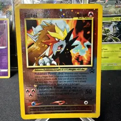 Entei 34/53 Wotc Black Star Promo Reverse Holo Damaged Pokemon - Image 1
