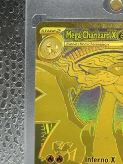 Mega Charizard X ex Gold Hyper Rare 130/094 Pokemon Phantasmal Flames English - Image 2
