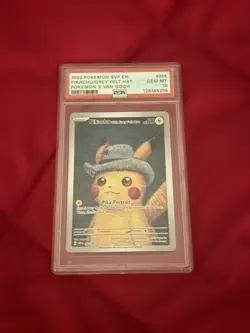 2023 Pokemon SVP Pikachu with Grey Felt Hat Van Gogh Museum Promo #085 GEM MT 10 - Image 1