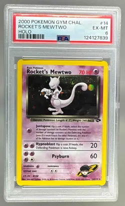 2000 Pokemon Gym Challenge 14 Rocket's Mewtwo Holo PSA 6 124127839 - Image 1