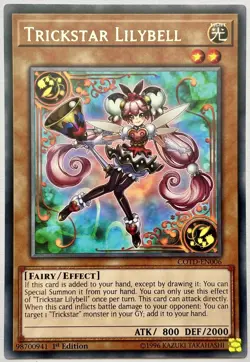 COTD-EN006 Trickstar Lilybell - Rare 1st Edition Near Mint YuGiOh Card - Image 1