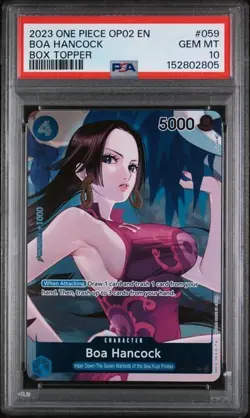 2023 ONE PIECE OP02-PARAMOUNT WAR #059 BOA HANCOCK BOX TOPPER PSA 10 - Image 1