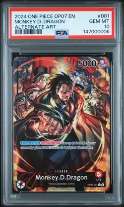 2024 ONE PIECE OP07-500 YEARS IN THE FUTURE #001 MONKEY D. DRAGON PSA 10 - Image 1