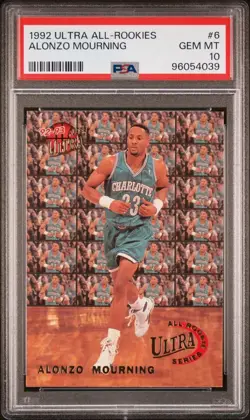 1992 Fleer Ultra #6 All Rookie Series Alonzo Mourning PSA 10 - Image 1