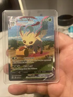Pokemon TCG Evolving Skies Leafeon VMAX Secret Rare Alt Art Card 205/203 - Image 1