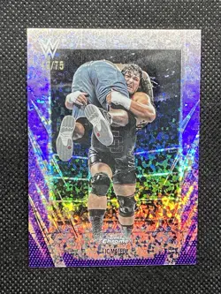 2026 Topps Chrome WWE JC Mateo Purple Mini Diamond Refractor #/75 #100 - Image 1