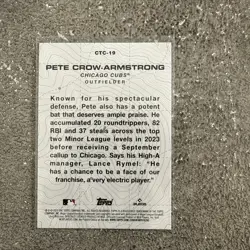 2024 Topps Series 2 - City to City Pete Crow-Armstrong #CTC-19 (RC) - Image 2