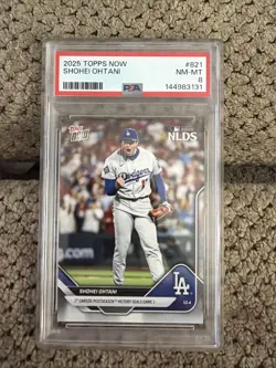 2025 TOPPS NOW #821 SHOHEI OHTANI PSA 8 - Image 1
