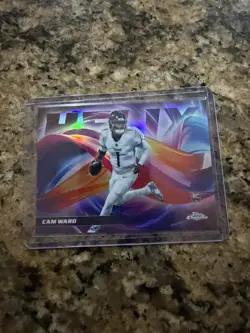 2025 Topps Chrome NFL Cam Ward Helix Rookie RC Case Hit SSP # HX-4 Titans - Image 1
