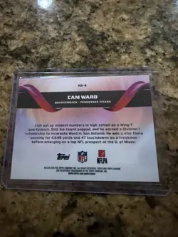 2025 Topps Chrome NFL Cam Ward Helix Rookie RC Case Hit SSP # HX-4 Titans - Image 2