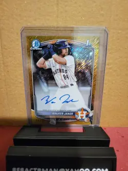 2025 bowman chrome walker janek gold rookie autograph 04/50 astros wow - Image 1