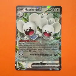 Maushold EX Ultra Rare Holo 155/182 Pokemon Card Paradox Rift NM SV04 - Image 2