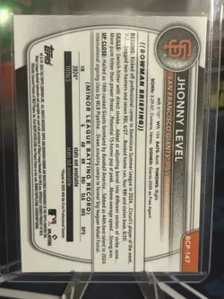 2025 Bowman - Chrome Prospects Jhonny Level #BCP-147 Mojo Refractor (RC) - Image 2