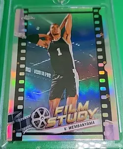 2023-24 Topps Chrome VICTOR WEMBANYAMA Silver Sudden Impact & Film Study 🏀🔥 - Image 4