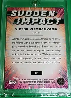2023-24 Topps Chrome VICTOR WEMBANYAMA Silver Sudden Impact & Film Study 🏀🔥 - Image 5