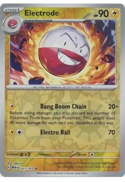 Electrode 101/165 (Reverse Holo) - Pokemon TCG Scarlet and Violet 151 English - Image 1