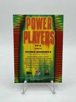 2025 Topps Chrome Patrick Mahomes II Power Players insert #PP-6 Refractor Chiefs - Image 2