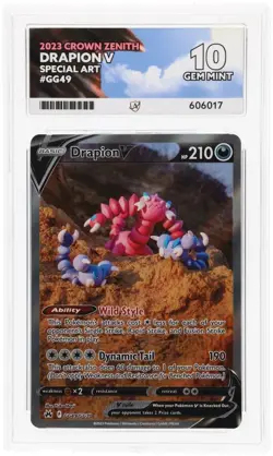 Pokemon TCG Drapion V GG49/GG70 Crown Zenith ACE 10 Perfect Subgrades - Image 1