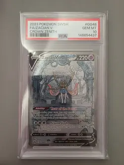 Pokemon TCG Zacian v Crown Zenith GG48/GG70 Psa 10 GM English - Image 1