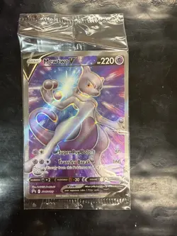 Mewtwo V SWSH229 Black Star Promo Holo Sealed Pokemon Card NM/M - Image 1