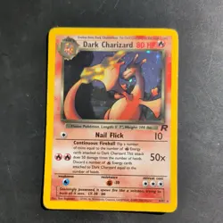 WOTC Team Rocket Dark Charizard Holo Card 4/82 MP - Image 1