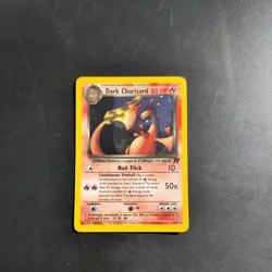 WOTC Team Rocket Dark Charizard Holo Card 4/82 MP - Image 2