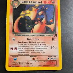 WOTC Team Rocket Dark Charizard Holo Card 4/82 MP - Image 4